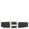 エルメス HERMES コンスタンスH ブラック×ショコラ トゴ ボックスカーフ #85 ベルト シルバー金具 Hバックル リバーシブル