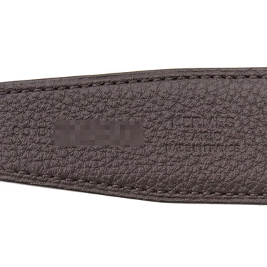 エルメス HERMES コンスタンスH ブラック×ショコラ トゴ ボックスカーフ #85 ベルト シルバー金具 Hバックル リバーシブル