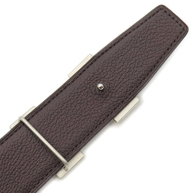エルメス HERMES コンスタンスH ブラック×ショコラ トゴ ボックスカーフ #85 ベルト シルバー金具 Hバックル リバーシブル