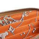 エルメス HERMES アザップロング シルクイン ゴールド ヴォーエプソン 長財布 シルバー金具 茶 ラウンドファスナー