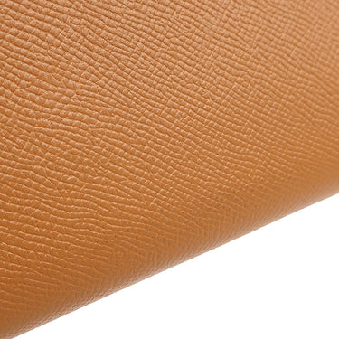 エルメス HERMES アザップロング シルクイン ゴールド ヴォーエプソン 長財布 シルバー金具 茶 ラウンドファスナー