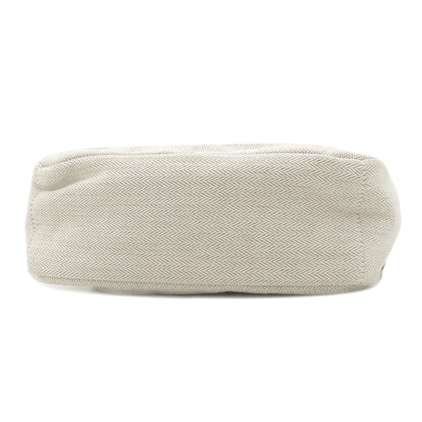 プロフィール必読お願いします。です　Hermès ホワイトキャンバス巾着 エルメス HERMES フールビ20 ナチュラル トワルシェブロン レザー