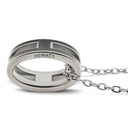 エルメス HERMES ポップアッシュ ペンダント ブラック×シルバー メタル ラッカー ネックレス 黒 Hモチーフ POP H SV金具