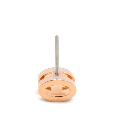 エルメス HERMES ポップアッシュ Hピアス ミニ ピンクXローズゴールド GP エナメル ピアス ピンクゴールド Hモチーフ RG PG 新品 未使用