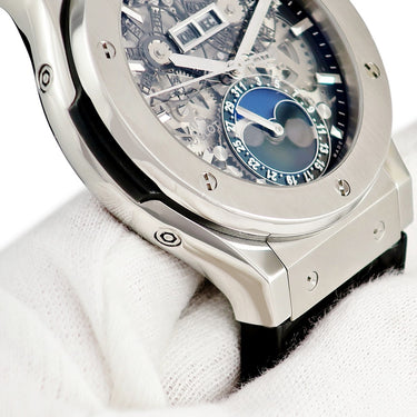 腕時計 ウブロ HUBLOT クラシックフュージョン アエロフュージョン ムーンフェイズ チタニウム 517.NX.0170.LR 自動巻き メンズ
