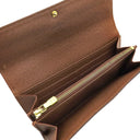 ルイヴィトン LOUIS VUITTON ポルトフォイユ サラ M61734 モノグラム モノグラムキャンバス 長財布 ゴールド金具 茶 二つ折り