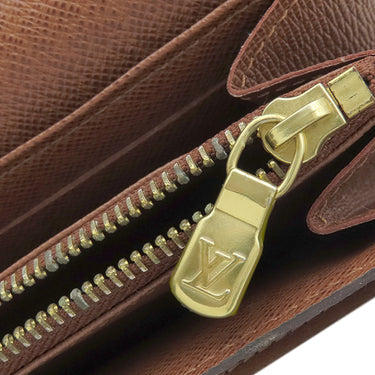 ルイヴィトン LOUIS VUITTON ポルトフォイユ サラ M61734 モノグラム モノグラムキャンバス 長財布 ゴールド金具 茶 二つ折り