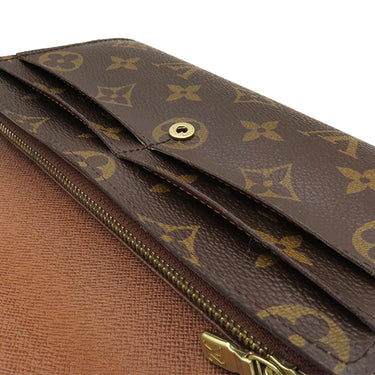 ルイヴィトン LOUIS VUITTON ポルトフォイユ サラ M61734 モノグラム モノグラムキャンバス 長財布 ゴールド金具 茶 二つ折り
