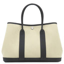 エルメス HERMES ガーデンパーティーTPM ベージュ×ブラック トワルアッシュ ネゴンダ ハンドバッグ シルバー金具 新品 未使用 ベージュ 黒 トート