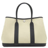 エルメス HERMES ガーデンパーティーTPM ベージュ×ブラック トワルアッシュ ネゴンダ ハンドバッグ シルバー金具 新品 未使用 ベージュ 黒 トート