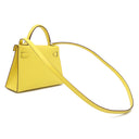 エルメス HERMES ミニケリードゥ 外縫い ジョーヌシトロン シェーブル 2WAYバッグ シルバー金具 黄色 ショルダー