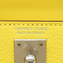 エルメス HERMES ミニケリードゥ 外縫い ジョーヌシトロン シェーブル 2WAYバッグ シルバー金具 黄色 ショルダー