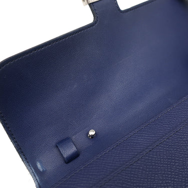 エルメス HERMES コンスタンス トゥーゴー ブルーサフィール ヴォーエプソン 長財布 シルバー金具 青