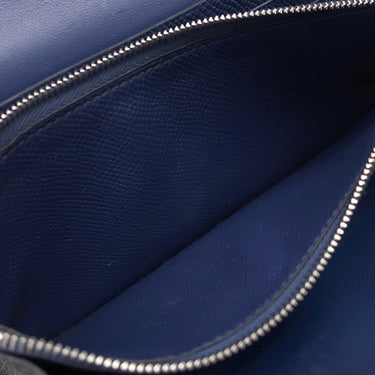 エルメス HERMES コンスタンス トゥーゴー ブルーサフィール ヴォーエプソン 長財布 シルバー金具 青