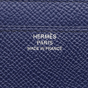 エルメス HERMES コンスタンス トゥーゴー ブルーサフィール ヴォーエプソン 長財布 シルバー金具 青