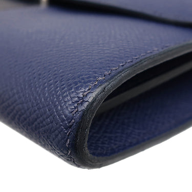 エルメス HERMES コンスタンス トゥーゴー ブルーサフィール ヴォーエプソン 長財布 シルバー金具 青