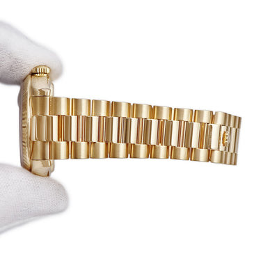 腕時計 ロレックス ROLEX デイデイト 36 118238 Z番 自動巻き メンズ メーカーOH済 Z番 K18YG無垢 グリーン バー フルーテッドベゼル