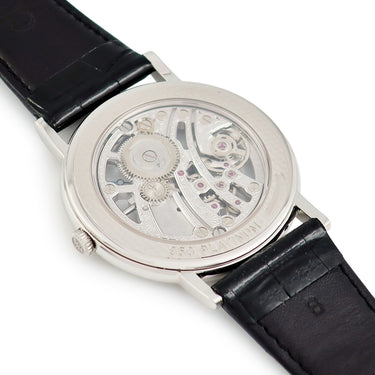 腕時計 クレドール Credor シグノ メカニカル スケルトン GBBD987 6899-0010 手巻き メンズ Pt950無垢 彫金 シルバー 薄型