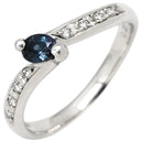 TASAKI TASAKI アレキサンドライト ダイヤモンドリング プラチナシルバー×ブルー Pt900 ダイヤモンド アレキサンドライト リング 指輪 青 Pt900 プラチナム メレダイヤ 11号