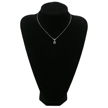 TASAKI TASAKI プラチナシルバー Pt900 ダイヤモンド サファイア Pt850(チェーン) ネックレス Pt850×Pt900 ハート ヘイローデザイン ベネチアンチェーン