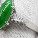 ミキモト MIKIMOTO ジェダイト ダイヤリング プラチナシルバー×グリーン Pt950 ダイヤモンド リング 指輪 MIKIMOTO カクテルリング 翡翠 Pt950 13.5号