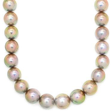 TASAKI TASAKI 12.5-14.5mm マベパール パールグレー×イエローゴールド K18YG パール ネックレス Au750 18K 18金 真珠 大粒 ハーフパール ペンダント