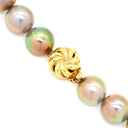 TASAKI TASAKI 12.5-14.5mm マベパール パールグレー×イエローゴールド K18YG パール ネックレス Au750 18K 18金 真珠 大粒 ハーフパール ペンダント