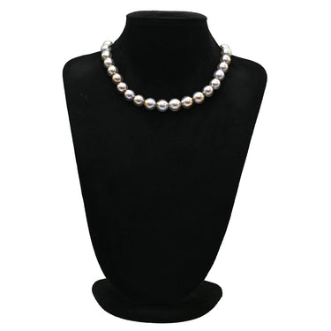 TASAKI TASAKI 12.5-14.5mm マベパール パールグレー×イエローゴールド K18YG パール ネックレス Au750 18K 18金 真珠 大粒 ハーフパール ペンダント