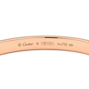 カルティエ Cartier LOVE ラブブレス 旧型 ピンクゴールド K18PG #16 ブレスレット 750 18K PG バングル