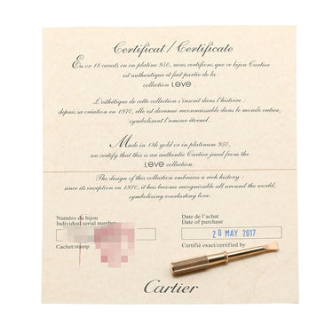 カルティエ Cartier LOVE ラブブレス 旧型 ピンクゴールド K18PG #16 ブレスレット 750 18K PG バングル