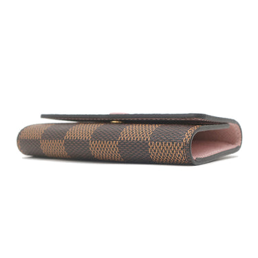 ルイヴィトン LOUIS VUITTON ミュルティクレ 6 N41624 ダミエ×ローズバレリーヌ ダミエキャンバス キーケース ゴールド金具 茶 ピンク 名前刻印有り
