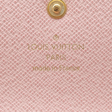 ルイヴィトン LOUIS VUITTON ミュルティクレ 6 N41624 ダミエ×ローズバレリーヌ ダミエキャンバス キーケース ゴールド金具 茶 ピンク 名前刻印有り