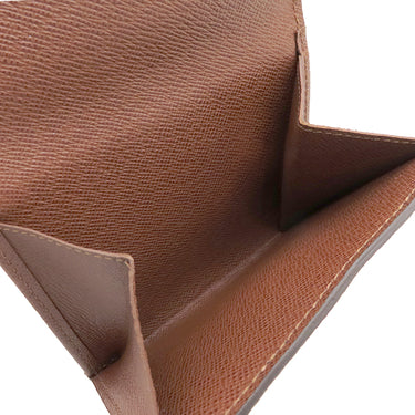 ルイヴィトン LOUIS VUITTON ポルトモネ ビエ カルトクレディ M61652 モノグラム モノグラムキャンバス 二つ折り財布 ゴールド金具 茶 Wホック財布