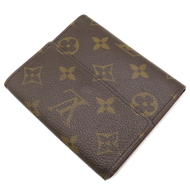 ルイヴィトン LOUIS VUITTON ポルトモネ ビエ カルトクレディ M61652 モノグラム モノグラムキャンバス 二つ折り財布 ゴールド金具 茶 Wホック財布