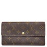 ルイヴィトン LOUIS VUITTON ポルトフォイユ サラ M61725 モノグラム モノグラムキャンバス 長財布 ゴールド金具 茶 フラップ式