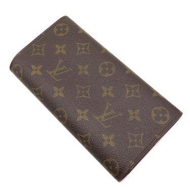 ルイヴィトン LOUIS VUITTON ポルトフォイユ サラ M61725 モノグラム モノグラムキャンバス 長財布 ゴールド金具 茶 フラップ式