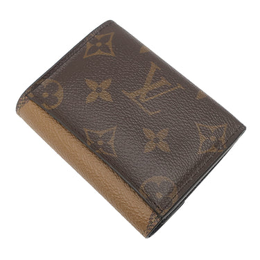 ルイヴィトン LOUIS VUITTON ポルトフォイユ ゾエ M80725 モノグラムジャイアントリバース モノグラムキャンバス モノグラムジャイアントリバース 三つ折り財布 ゴールド金具 茶 コンパクトウォレット