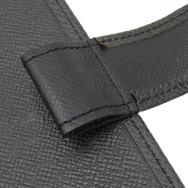 ルイヴィトン LOUIS VUITTON アジェンダ MM R20423 アルドワーズ タイガ 手帳カバー シルバー金具 黒 システム手帳 ダイアリー スケジュール帳