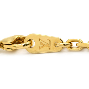 ルイヴィトン LOUIS VUITTON チェーン･LV ユアーズ M02740 ゴールド GP ネックレス モノグラムフラワー ロゴチャーム