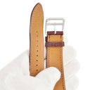 エルメス HERMES 純正 アップルウォッチ 38 40 41mm用 ローズアザレ×ローズエクストリーム×ボルドー レザー ステンレススチール 腕時計パーツ ヴォースイフト ドゥブルトゥール ベルト 32ｍｍ 尾錠付き