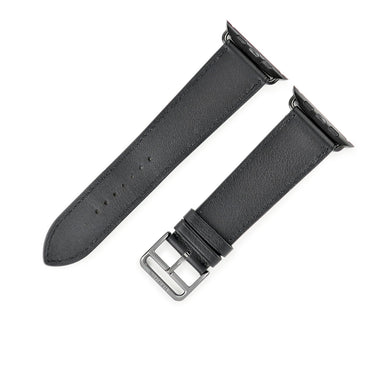 エルメス HERMES 純正 アップルウォッチ 44 45 46 49mm用 ノワール レザー ステンレススチール 腕時計パーツ 新品同様 レザー ベルト 35ｍｍ PVD 尾錠付き