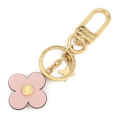 ルイヴィトン LOUIS VUITTON キーホルダー ブルーミング フラワー BB M63085 モノグラム×ピンク モノグラムキャンバス レザー メタル キーリング ゴールド金具 バッグチャーム 花