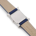 腕時計 エルメス HERMES Hウォッチ PM HH1.210 クオーツ レディース H型 ブルー アラビア スクエア スモールモデル