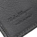 サルヴァトーレ・フェラガモ Salvatore Ferragamo ガンチーニ 6本 6連 ブラック レザー キーケース シルバー金具 黒 鍵入れ キーリング フラップ式 型押し