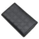 サルヴァトーレ・フェラガモ Salvatore Ferragamo ガンチーニ 6本 6連 ブラック レザー キーケース シルバー金具 黒 鍵入れ キーリング フラップ式 型押し