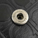 サルヴァトーレ・フェラガモ Salvatore Ferragamo ガンチーニ 6本 6連 ブラック レザー キーケース シルバー金具 黒 鍵入れ キーリング フラップ式 型押し