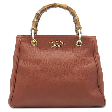 グッチ GUCCI バンブーショッパー 336032 ブラウン レザー 2WAYバッグ ゴールド金具 ハンドバッグ ショルダーバッグ