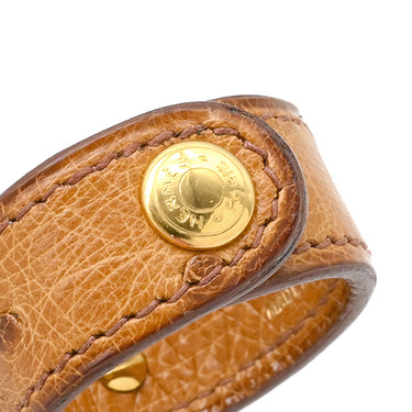 エルメス HERMES ノマド チェスナッツ オーストリッチ GP グローブホルダー ゴールド金具 茶 手袋ホルダー