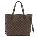 ルイヴィトン LOUIS VUITTON ネヴァーフル MM N51105 スリーズ ダミエキャンバス トートバッグ ゴールド金具 茶 赤 ショルダーバッグ 肩掛け ポーチ欠品