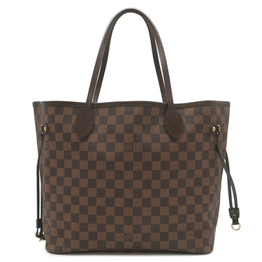 ルイヴィトン LOUIS VUITTON ネヴァーフル MM N51105 スリーズ ダミエキャンバス トートバッグ ゴールド金具 茶 赤 ショルダーバッグ 肩掛け ポーチ欠品